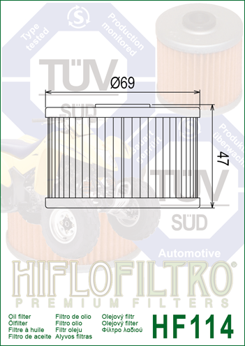 Filtro Aceite Honda Silver Wing 400 06-09 Hiflofiltro HF204